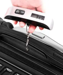 Wanderlite 3 Piece Lightweight Hard Suit Case Luggage Black