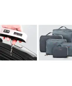 Wanderlite 3 Piece Luggage Suitcase Trolley - Black