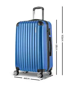 Wanderlite 3 Piece Luggage Suitcase Trolley - Blue