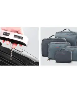 Wanderlite 3 Piece Luggage Suitcase Trolley - Blue