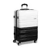 Wanderlite Lightweight Hard Suit Case Luggage Black & White Wanderlite Lightweight Hard Suit Case Luggage Black & White