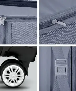 Wanderlite Lightweight Hard Suit Case Luggage Black & White