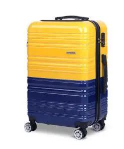 Wanderlite Lightweight Hard Suit Case Luggage Yellow & Purple