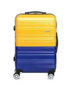 Wanderlite Lightweight Hard Suit Case Luggage Yellow & Purple