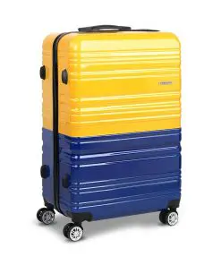 Wanderlite Lightweight Hard Suit Case Luggage Yellow & Purple