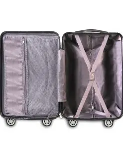 Wanderlite 3PC Luggage Suitcase Trolley - Pink