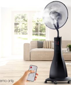 Devanti Portable Misting Fan with Remote Control - Black
