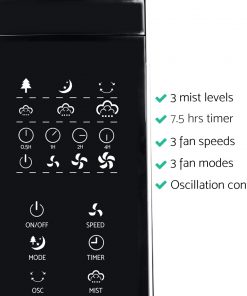 Devanti Portable Misting Fan with Remote Control - White