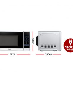 Midea 25L 900W Electric Digital Solo Microwave Oven Kitchen Silver