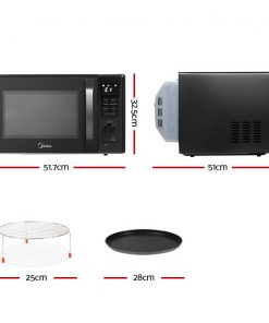 Midea 30L 2300W Electric Grill Convection Microwave Oven Benchtop Black