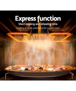 Midea 34L 1100W Electric Digital Solo Microwave Oven Kitchen Silver