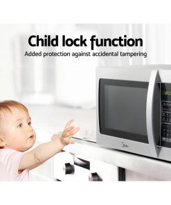 Midea 34L 1100W Electric Digital Solo Microwave Oven Kitchen Silver