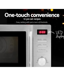 Midea 34L 2100W Electric Convetion Microwave Oven Kitchen Bench Silver