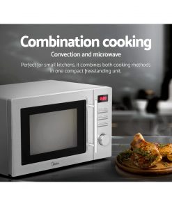 Midea 34L 2100W Electric Convetion Microwave Oven Kitchen Bench Silver