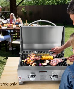Grillz Portable 2 Burner Gas BBQ