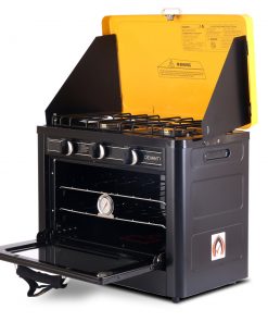 Devanti 3 Burner Portable Oven - Black & Yellow