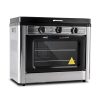 Devanti 3 Burner Portable Oven – Silver & Black Devanti 3 Burner Portable Oven – Silver & Black