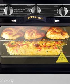 Devanti 3 Burner Portable Oven - Silver & Black