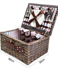 Alfresco 4 Person Picnic Basket Baskets Deluxe Outdoor Corporate Gift Blanket