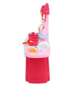 Keezi Kids Kitchen and Trolley Playset - Red