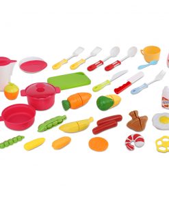 Keezi Kids Kitchen and Trolley Playset - Red