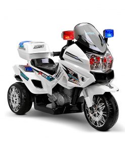 Rigo Kids Ride On Motorbike Motorcycle Car White