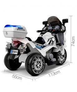 Rigo Kids Ride On Motorbike Motorcycle Car White