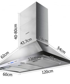Devanti 1200mm Commercial BBQ Rangehood - Silver
