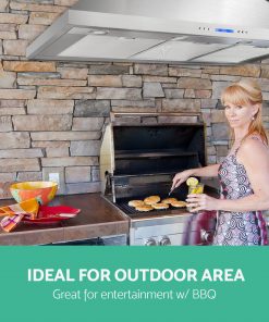 Devanti 1200mm Commercial BBQ Rangehood - Silver