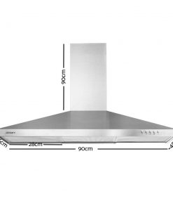 DEVANTi 900mm Rangehood Stainless Steel Range Hood Home Kitchen Canopy