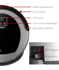 Devanti Robotic Vacuum Cleaner - Black & Grey