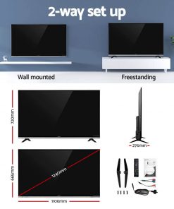 DEVANTI 49" Inch Smart LED TV 4K UHD HDR LCD LG Screen Netflix Black