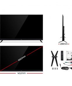 DEVANTI 65" Inch Smart LED TV 4K UHD HDR LCD LG Screen Netflix Black