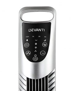 Devanti Portable Cross Flow Tower Fan - Silver