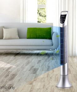 Devanti Portable Cross Flow Tower Fan - Silver