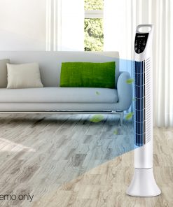 Devanti Portable Cross Flow Tower Fan - White