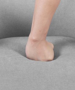 Artiss Armchair and Ottoman - Light Grey