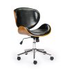 Wooden & PU Leather Office Chair Arraya Task Chair Wooden & PU Leather Office Chair Arraya Task Chair