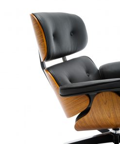 Replica Eames Lounge Chair & Ottoman Brown PU Leather / Walnut Wood