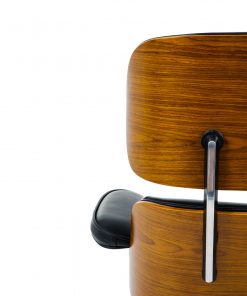 Replica Eames Lounge Chair & Ottoman Brown PU Leather / Walnut Wood