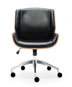 Wooden & PU Leather Office Chair Grosvenor Executive Chair - Walnut