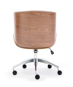 Wooden & PU Leather Office Chair Grosvenor Executive Chair - Walnut