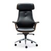 Wooden & PU Leather Office Chair Renaissance Executive Chair – Grey