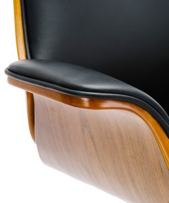 Wooden & PU Leather Office Chair Renaissance Executive Chair - Walnut