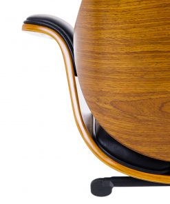 Wooden & PU Leather Office Chair Renaissance Executive Chair - Walnut