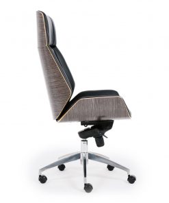 Wooden & PU Leather Desk / Computer / Office Chair / Rialto Executive Chair - Grey