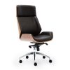 Wooden & PU Leather Desk / Computer / Office Chair / Rialto Executive Chair – Walnut