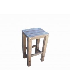 Sturdy Stool Grey Brush Finish