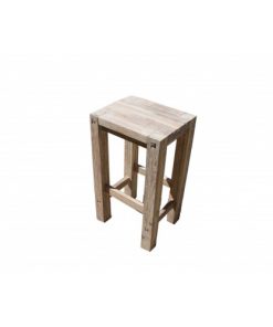 Sturdy Stool White Brush Finish