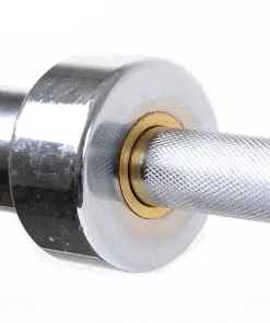 Chrome Olympic Curl Bar Barbell Heavy Duty EZ with Spring Collars